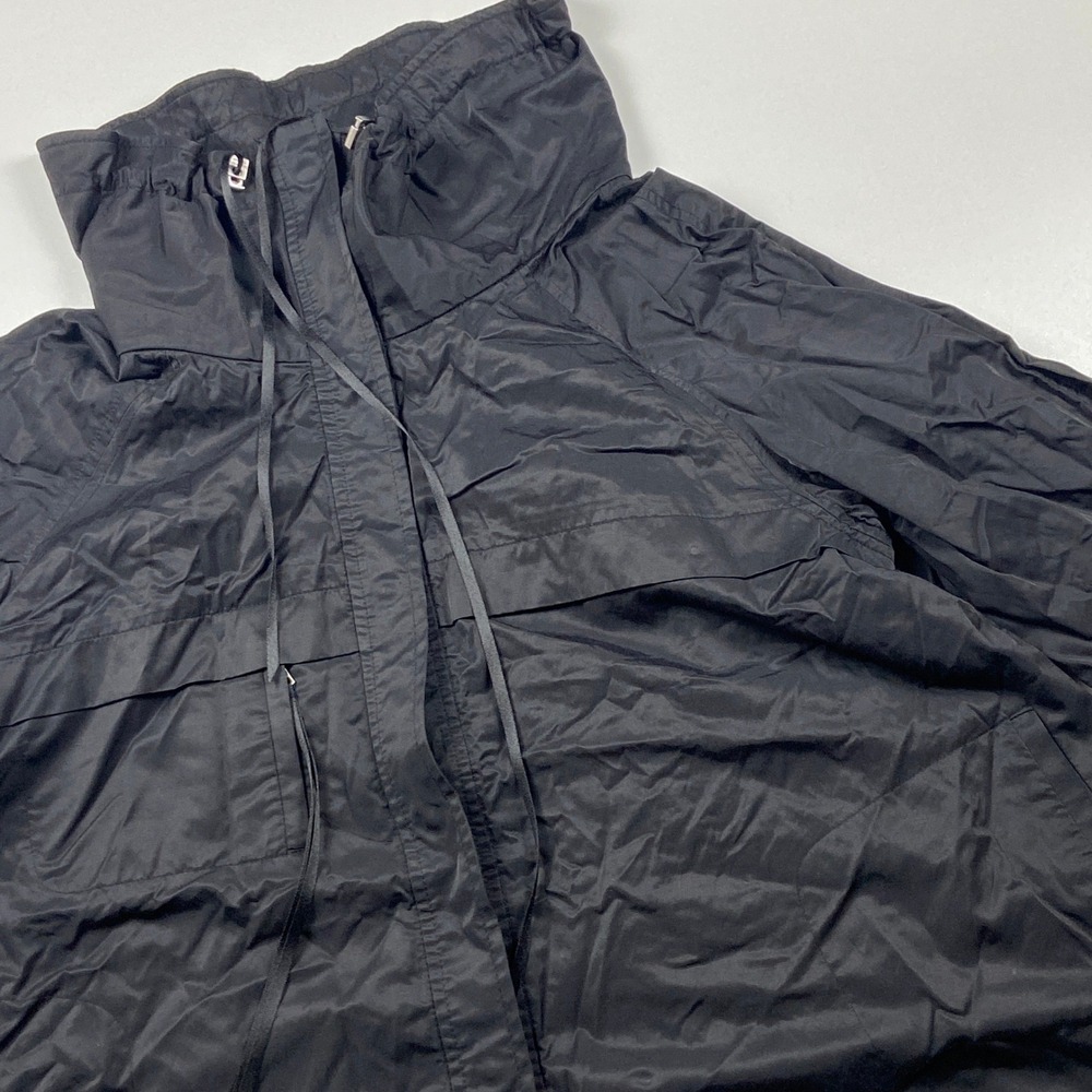 Simply Vera Vera Wang Black Swing Jacket Funnel Neck Windbreaker Womens XL